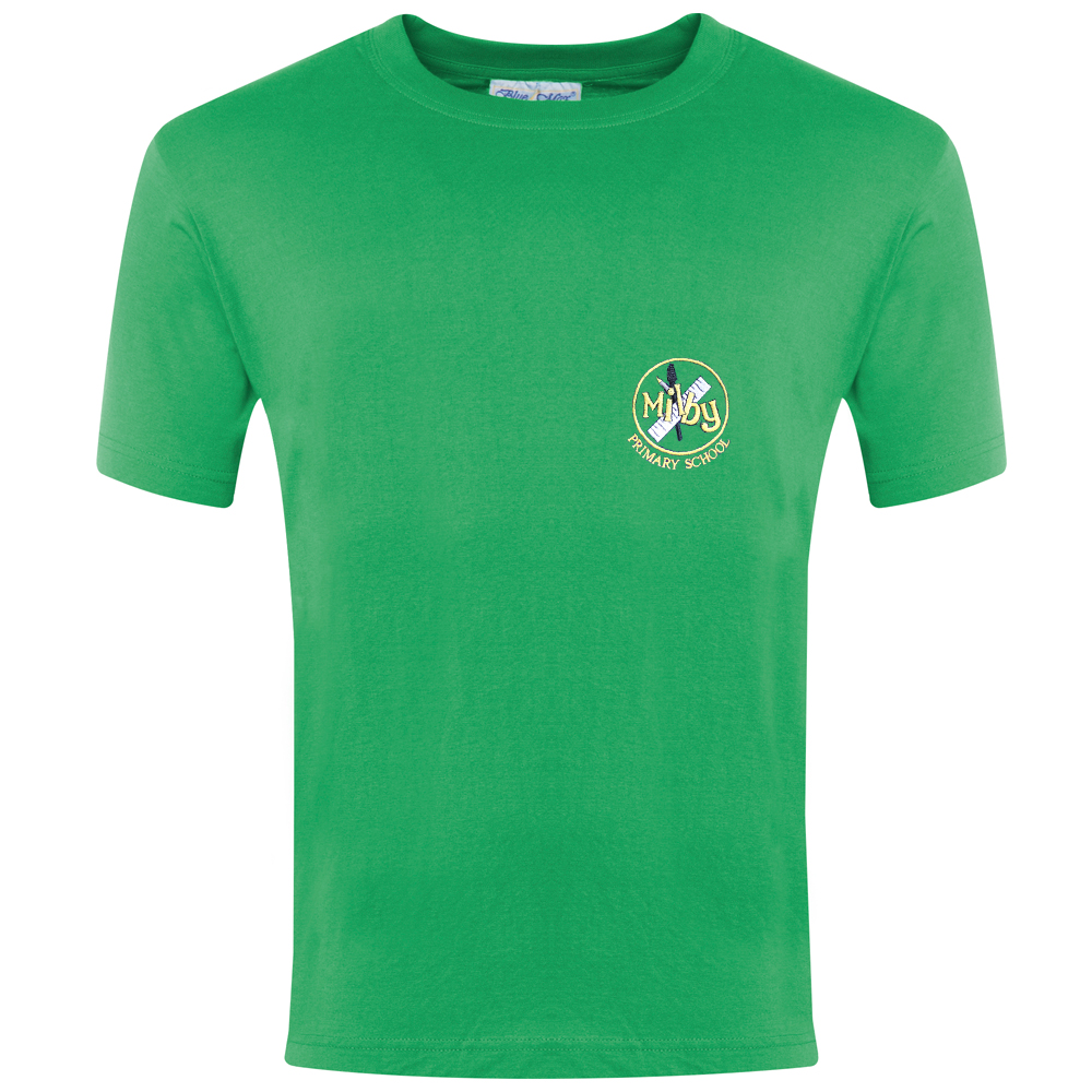 Milby Emerald PE Tee, Milby Primary School