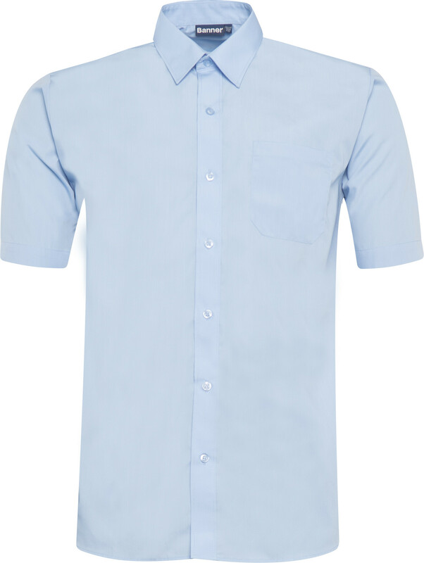 Boys Blue Short Sleeve Shirt, St Anne's Catholic Primary School, Stockingford Academy