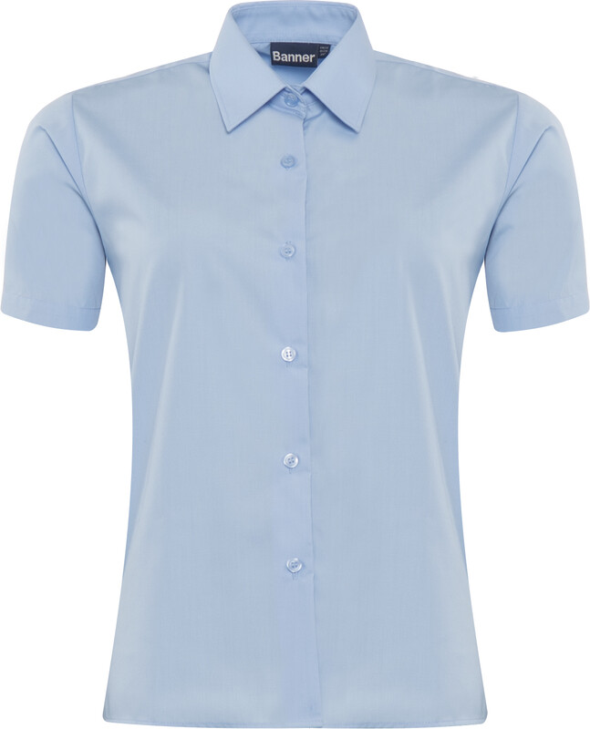 Girls Blue Short Sleeve Blouse, St Anne's Catholic Primary School, Stockingford Academy