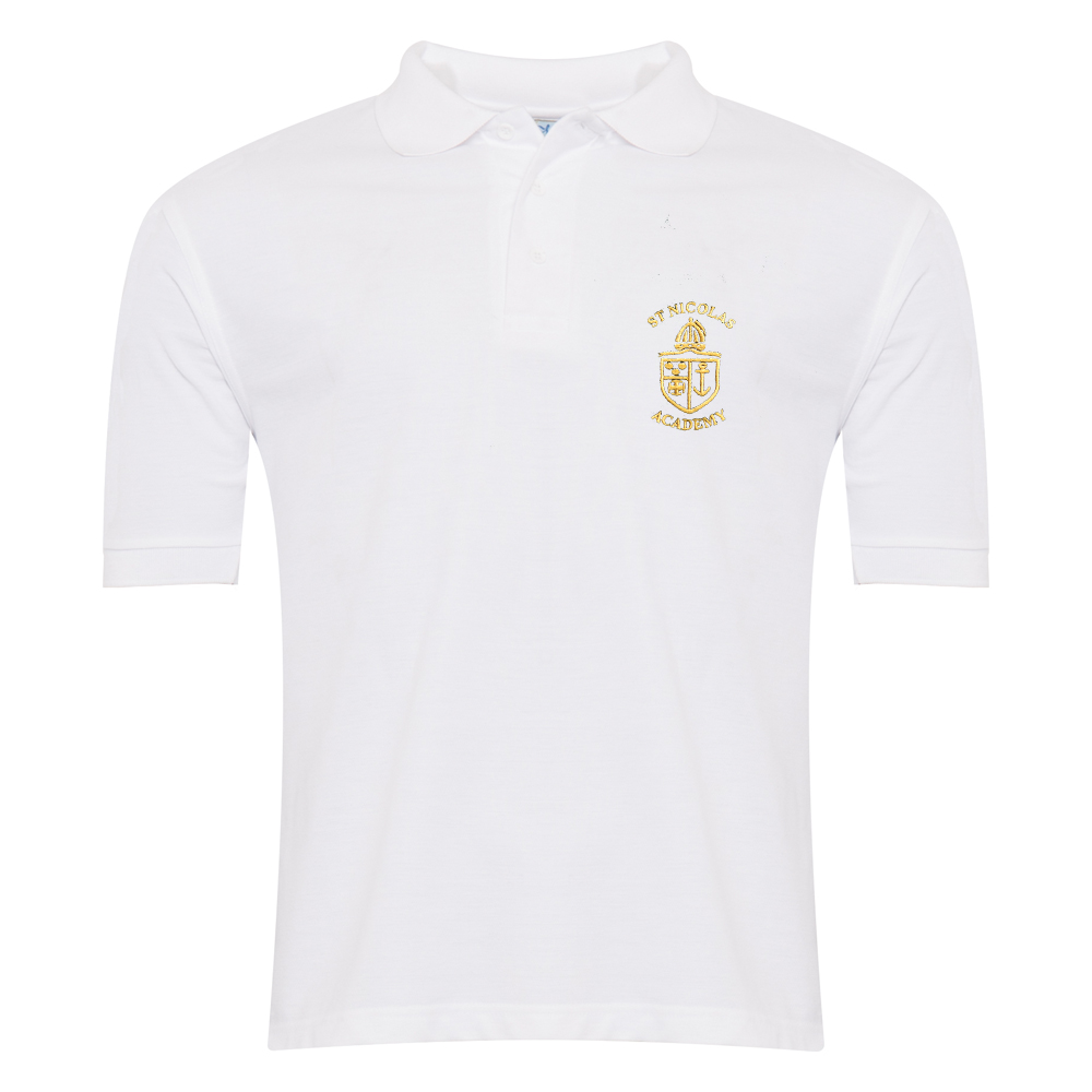 St Nicolas White Polo, St Nicolas C of E Academy