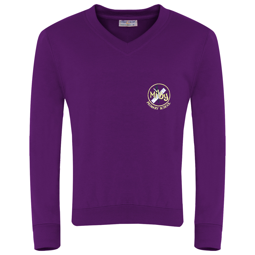 Milby V Neck Sweater, Milby Primary School