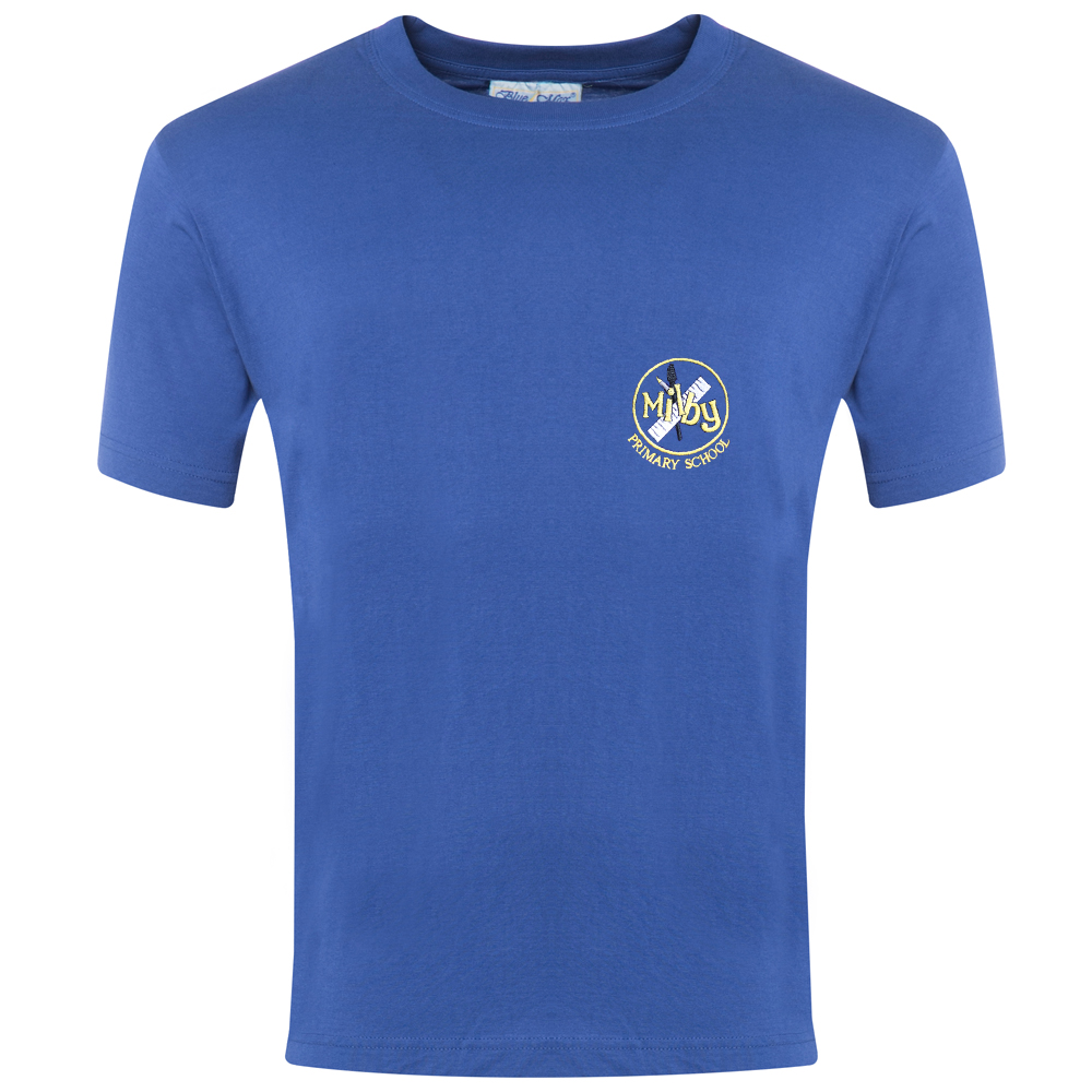 Milby Royal Blue PE Tee, Milby Primary School