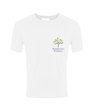 Nursery Hill White PE Tee, Nursery Hill Primary School