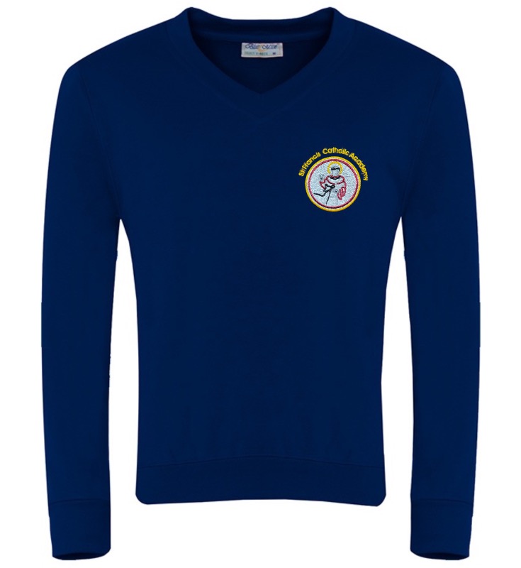St Francis V-Neck Sweater, St Francis Catholic academy