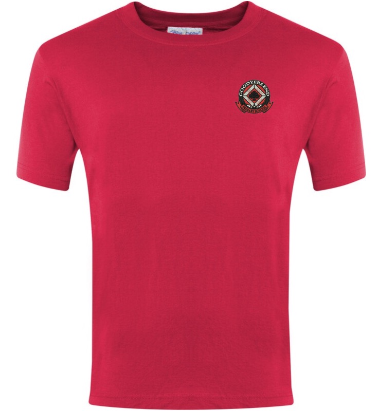 Goodyers End PE Tee with logo, Goodyers End Primary School