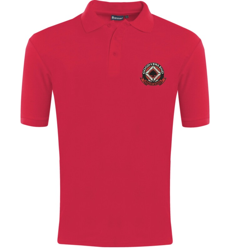 EskimoST-665_1.jpg Goodyers End Red Polo with logo, Goodyers End Primary School