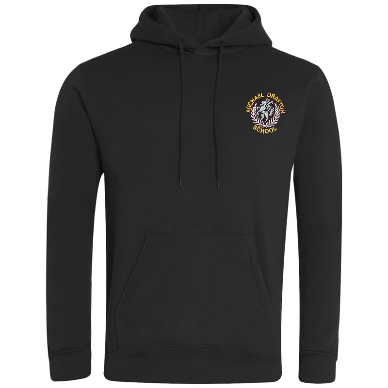 Michael Drayton Black PE Hoody, Michael Drayton Junior School