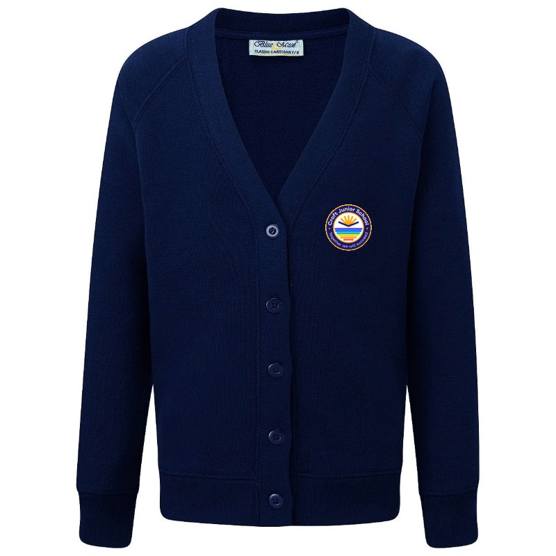 Croft Junior Cardigan with logo, Croft Junior School