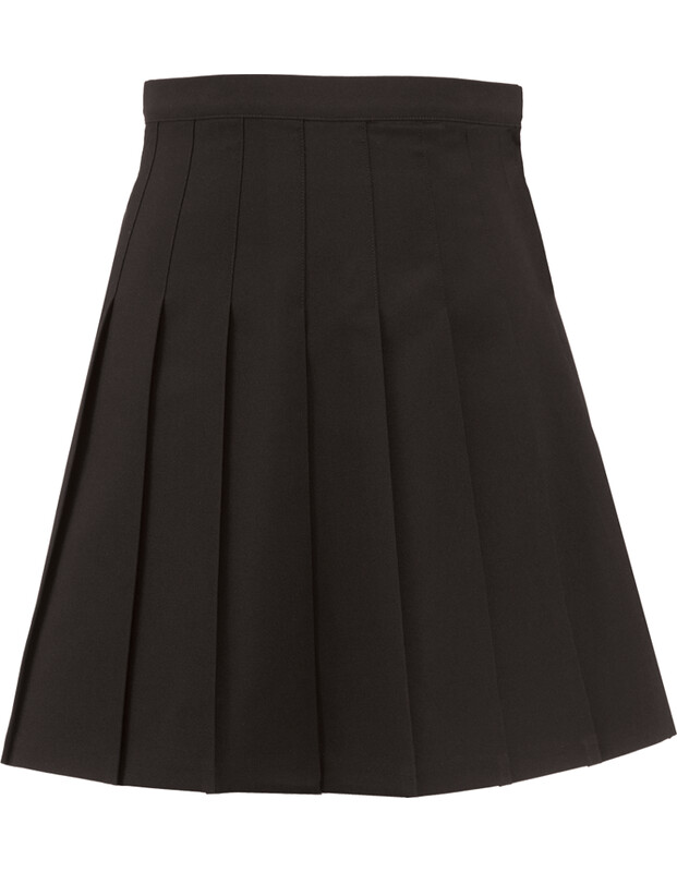 EskimoST-830_1.jpg Senior Girls Black Stitch Down Pleat Skirt, Brockington College Secondary School, Higham Lane School