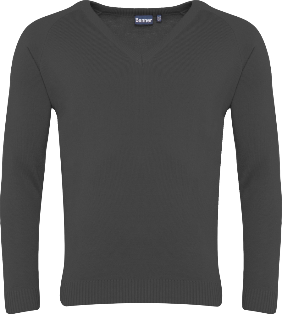 Grey Premier V Neck Jumper, The Nuneaton Academy