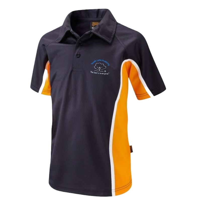 Heath Lane Boys PE Polo with NEW LOGO, Heath Lane Academy